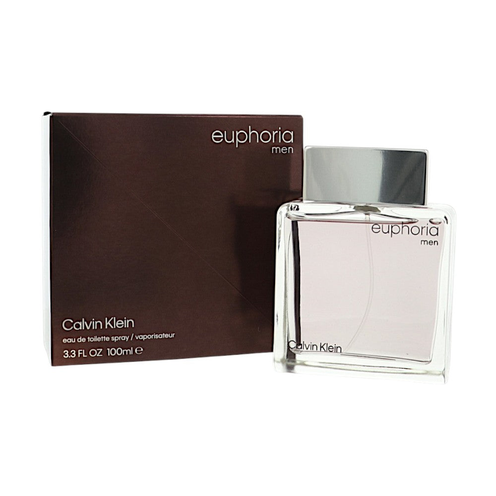 Euphoria men eau de toilette spray set with box and capped glass bottle, 3.3 fl oz 100 mL