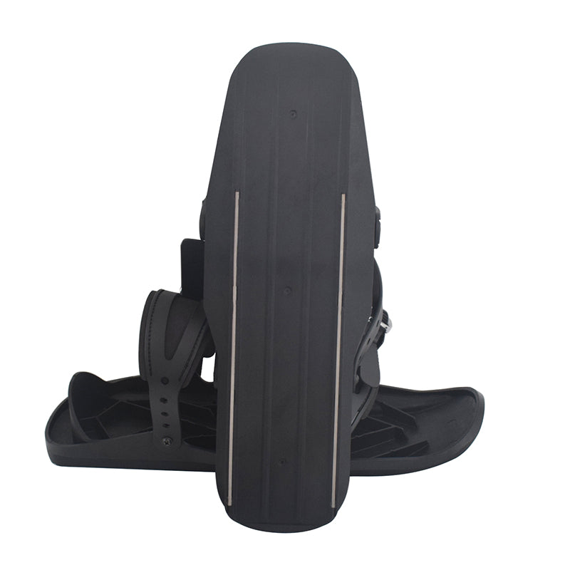 Mini ski skates, black base with front padded cover and side straps