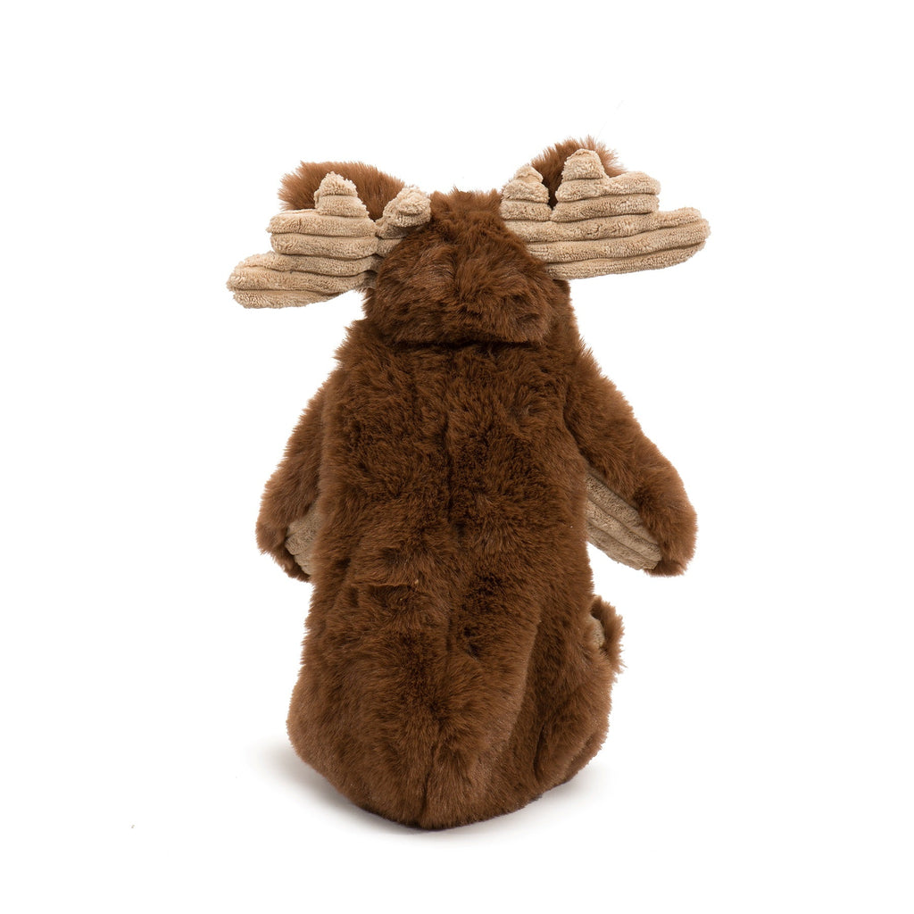 Maple Moose X-Brace plush dog toy, brown moose with cream paw pads and side hooves