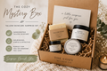 Tallow skincare surprise set gift box with soap, whipped cream, eye balm, and scrub