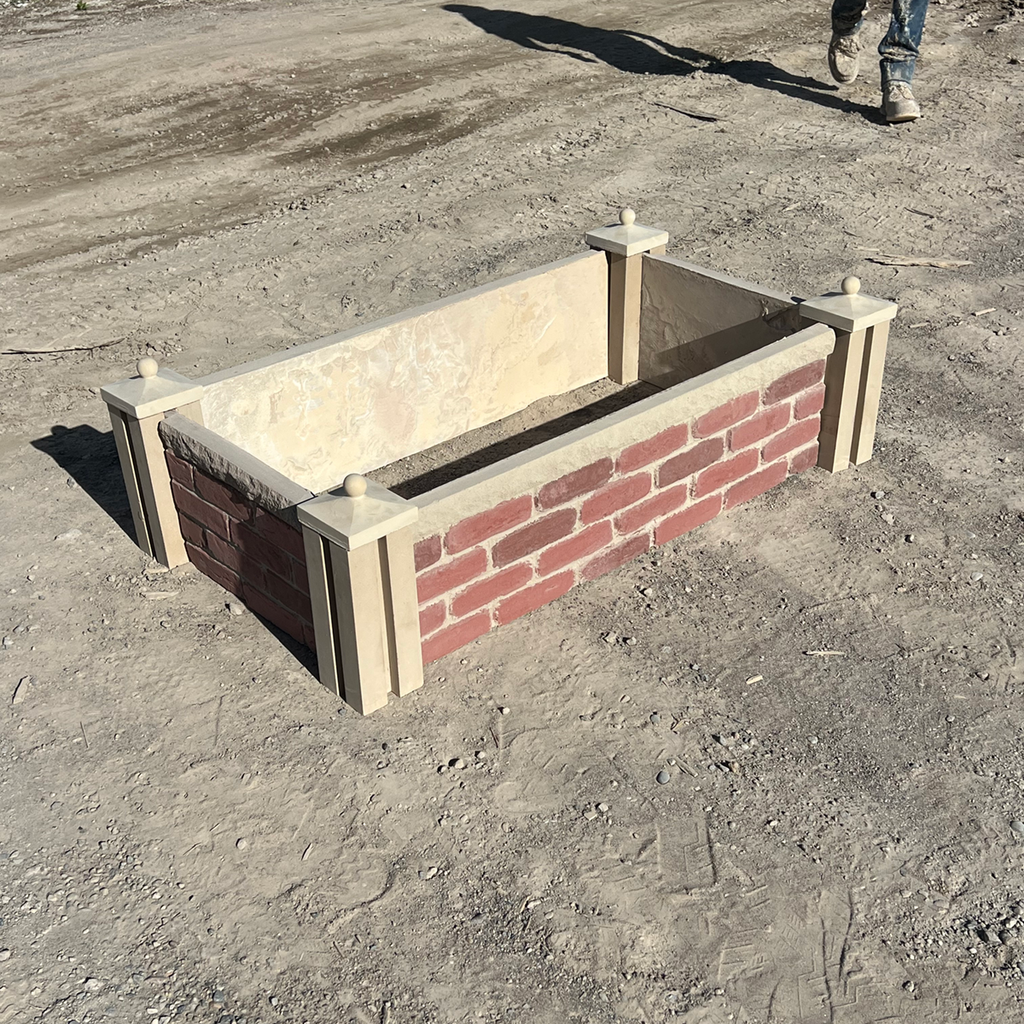 Prefabricated Concrete (GFRC) Garden Bed - Nancy's Garden