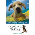 Hardcover puppy care and training book cover with tan puppy and dog photo