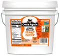 Creamy peanut butter tub with front label and Nutrition Facts panel