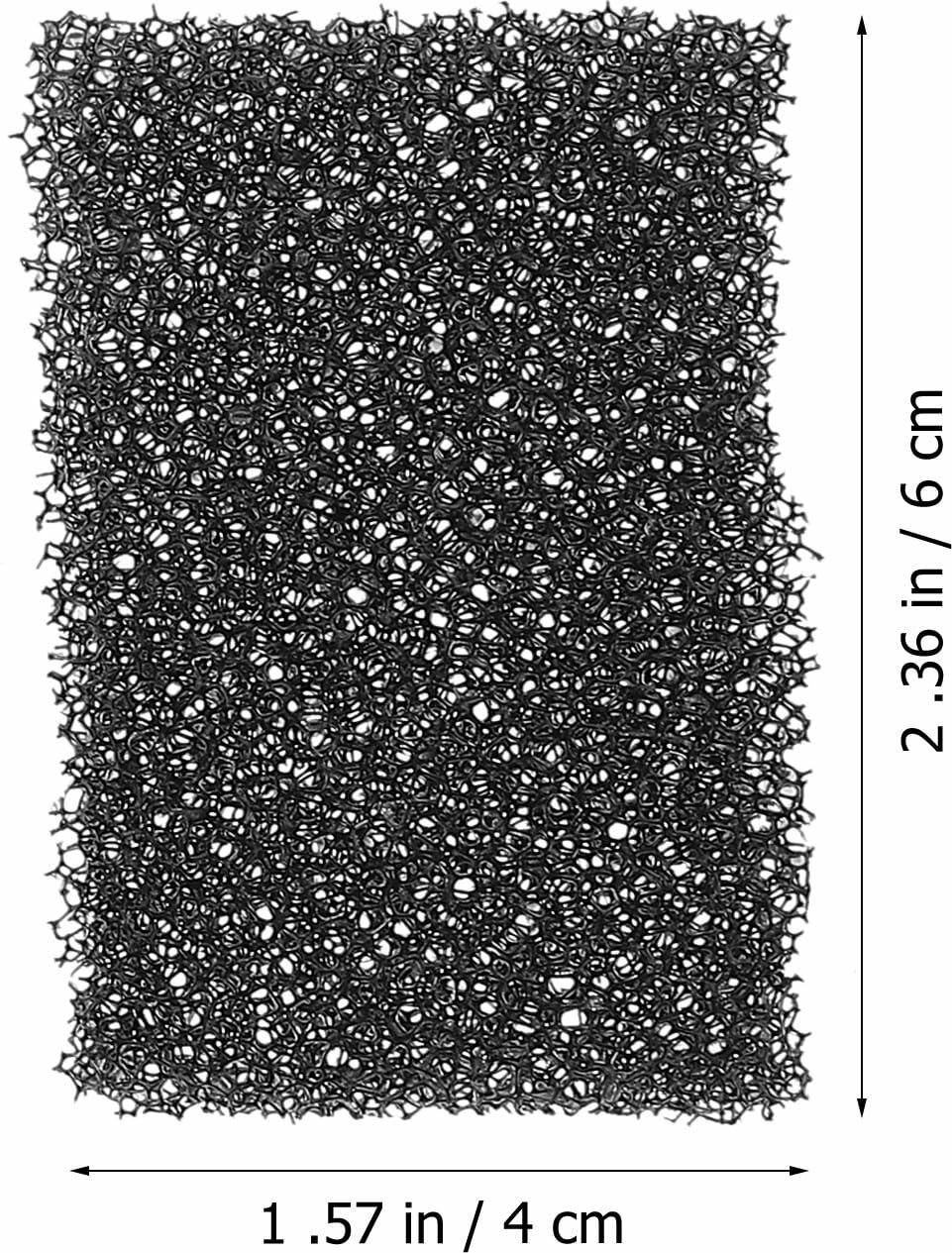 Black foam sponge pad sheet, rectangular sponge with size measurements