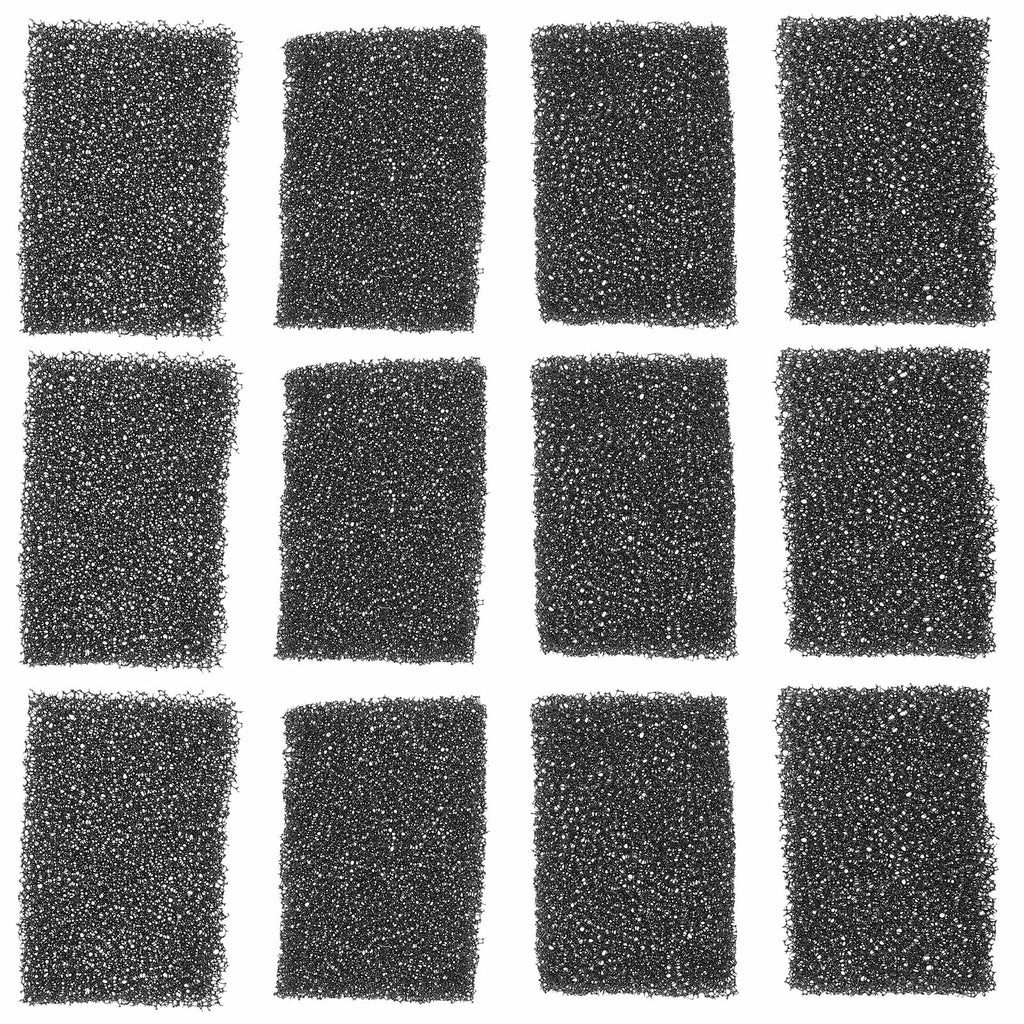 Set of black foam makeup sponges, rectangular pads for Halloween face painting