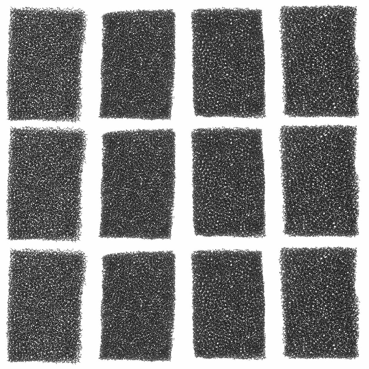 Set of black foam makeup sponges, rectangular pads for Halloween face painting