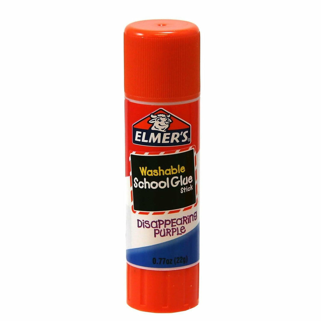 Elmer's washable disappearing purple school glue stick, single red stick