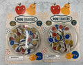 Fruit-themed mini eraser set, blister-pack counters, 120 count (two display packs)