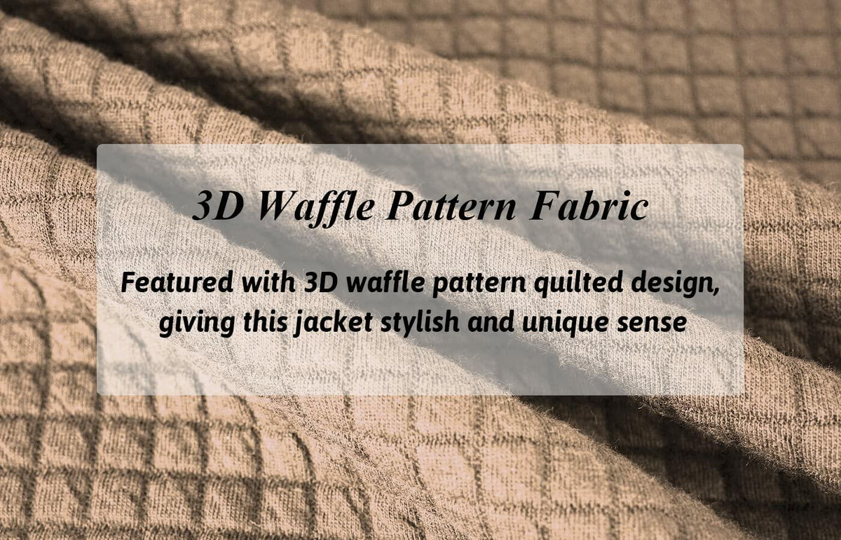 Khaki 3D waffle quilted fabric texture swatch