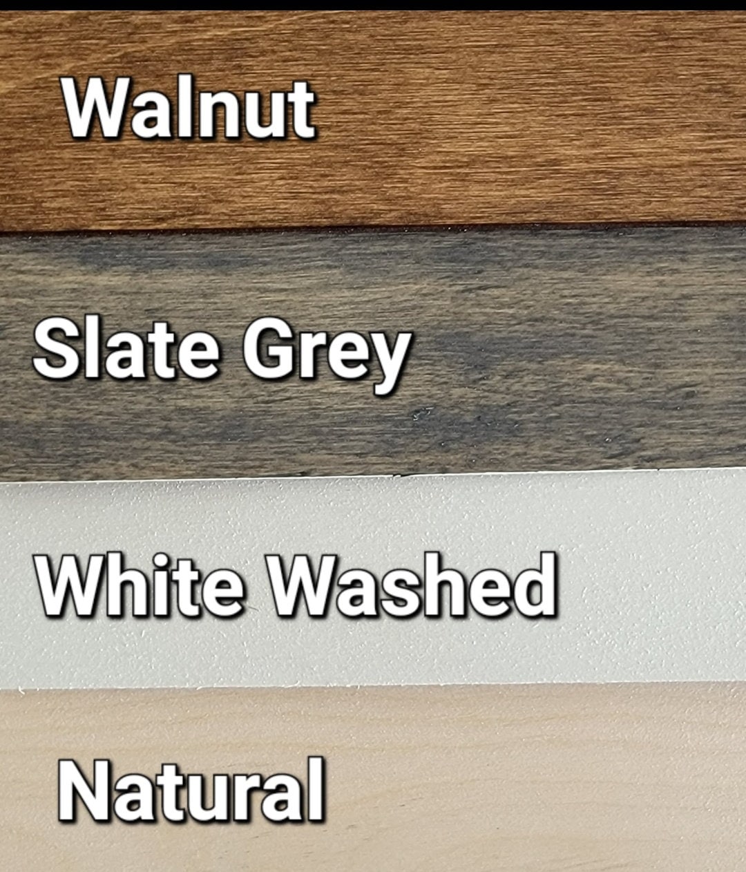 Frame color swatches: Walnut, Slate Grey, White Washed, Natural