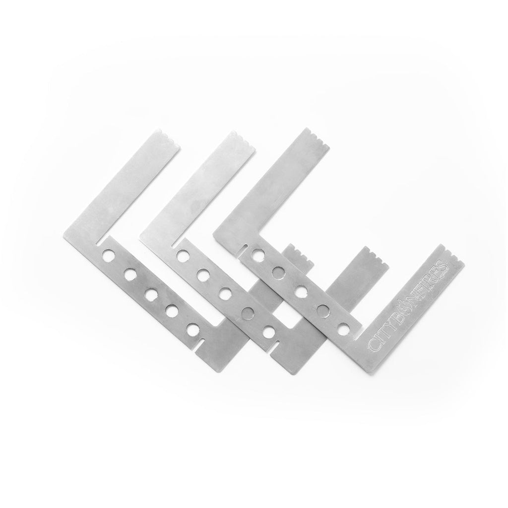 Metal wind shield panels for camp stove burner, gray finish