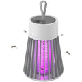 Portable USB mosquito killer LED lamp with white body and purple light