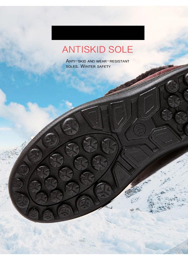 Women’s winter boot outsole with textured anti-slip tread pattern