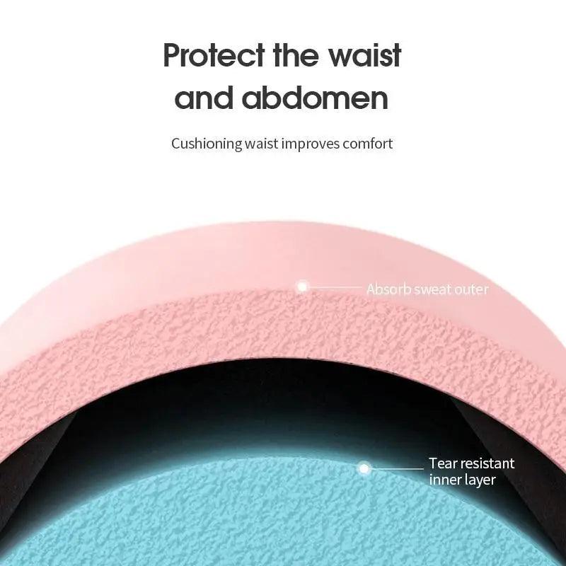 Cushioned foam hula hoop with sweat-absorbing outer and tear-resistant inner layer