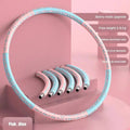 Pink-and-blue detachable foam hula hoop set with elastic segments