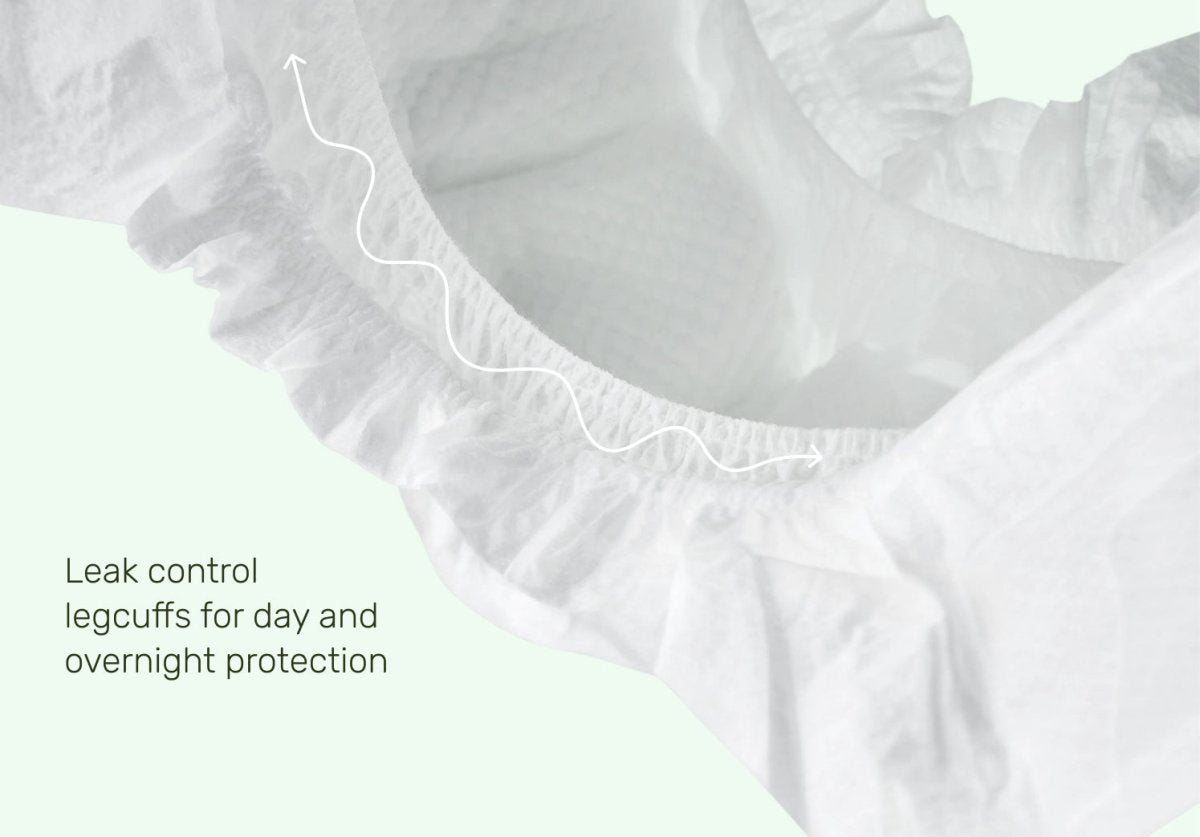 RashShield® diaper leg cuffs close-up for leak control