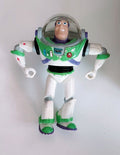 Disney Buzz Lightyear action figure in white and green spacesuit, open helmet