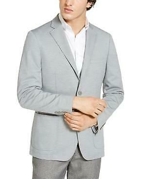 Calvin Klein light gray slim-fit stretch suit jacket with notched lapels