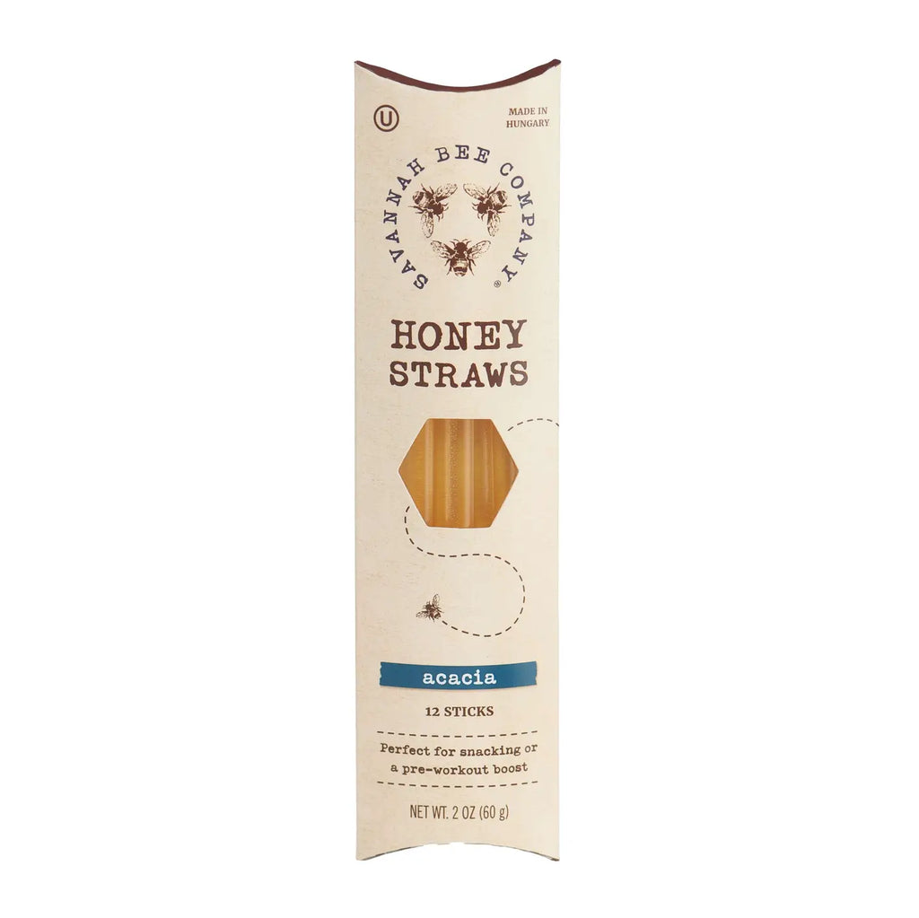 Acacia honey straws carton with 12 sticks