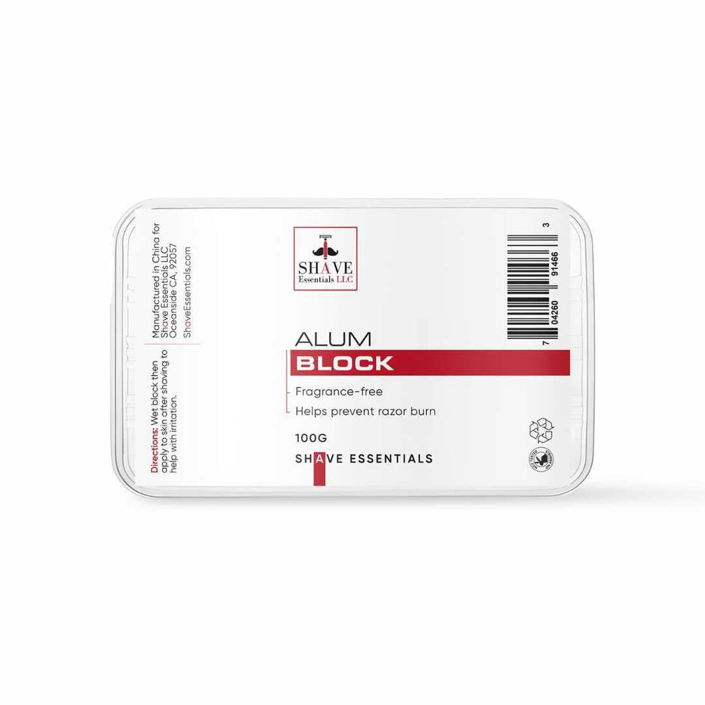 Alum block shaving product container labeled 'Fragrance-free' 100g