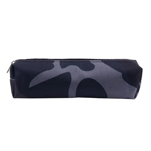 Dark camouflage pencil case pouch with zip closure