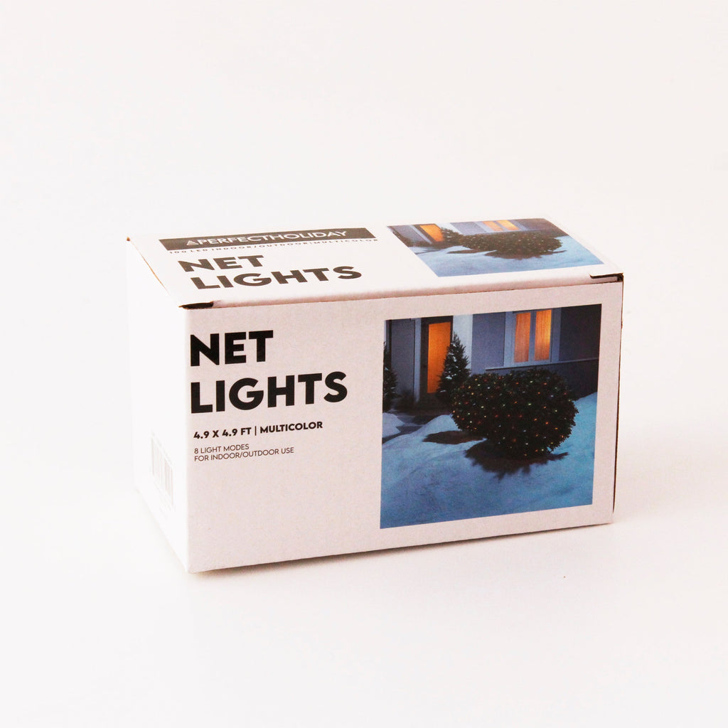 Multicolor LED net lights retail box, 4.9 ft x 4.9 ft
