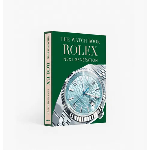 Hardcover watch book with green cover and ROLEX Next Generation title, featuring watch dial image