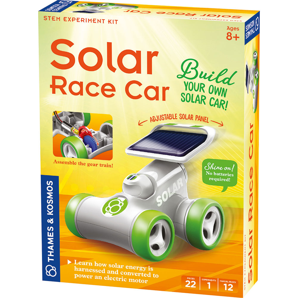 Solar race car STEM experiment kit box with solar panel and toy car image