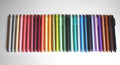Multi-color gel pen set with capped pens in assorted shades