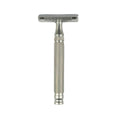 SteelMaster Razor with textured metal handle and double-edge safety razor head