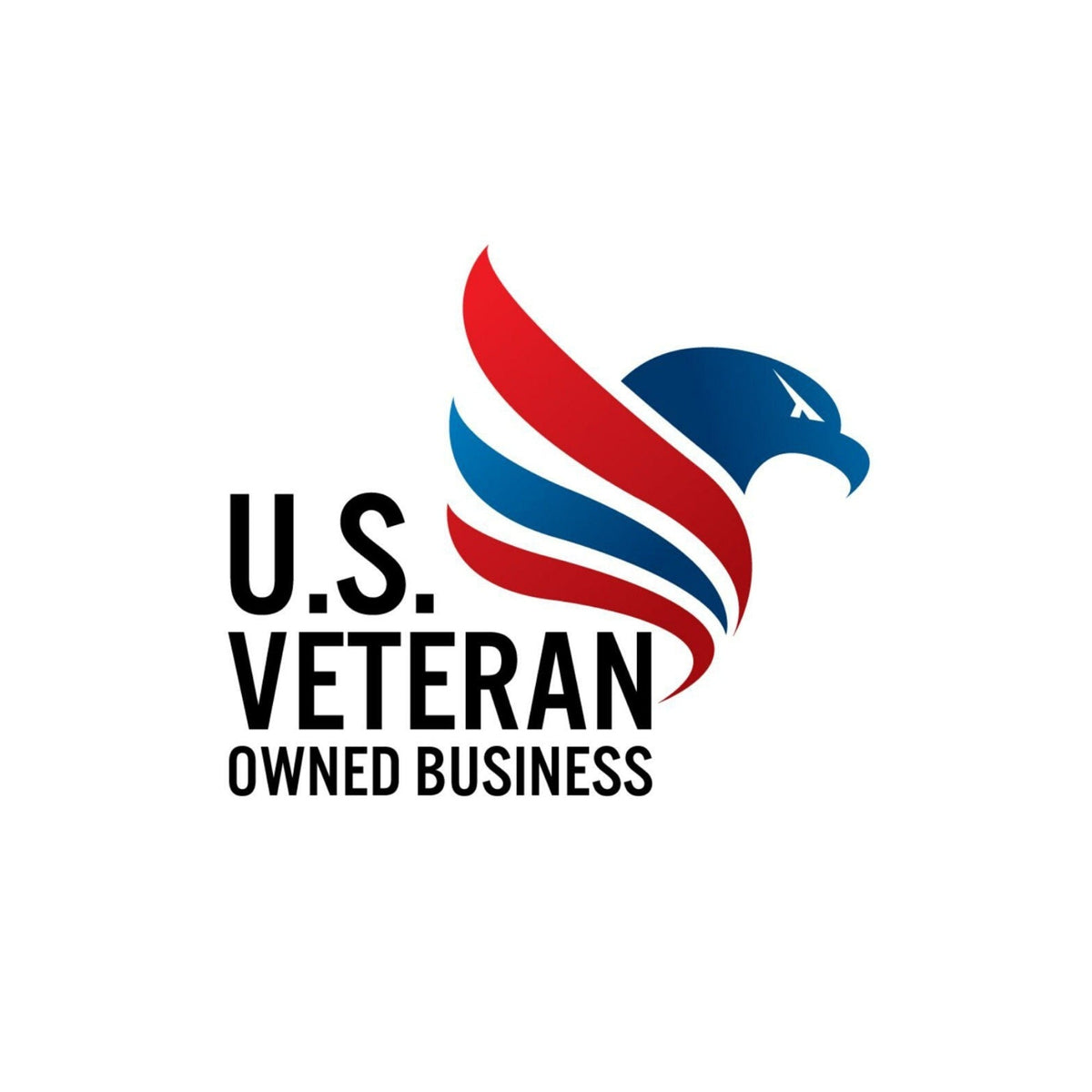 U.S. Veteran Owned Business logo with eagle and red, white, and blue stripes