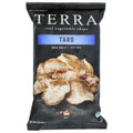 Taro sea salt vegetable chips in black bag, front with TERRA branding