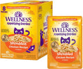 Wellness cat food shredded chicken recipe pouches in boxed 8-count pack