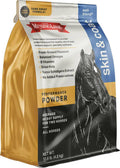 Horse coat supplement bag, gold and blue with black horse graphic and text panels