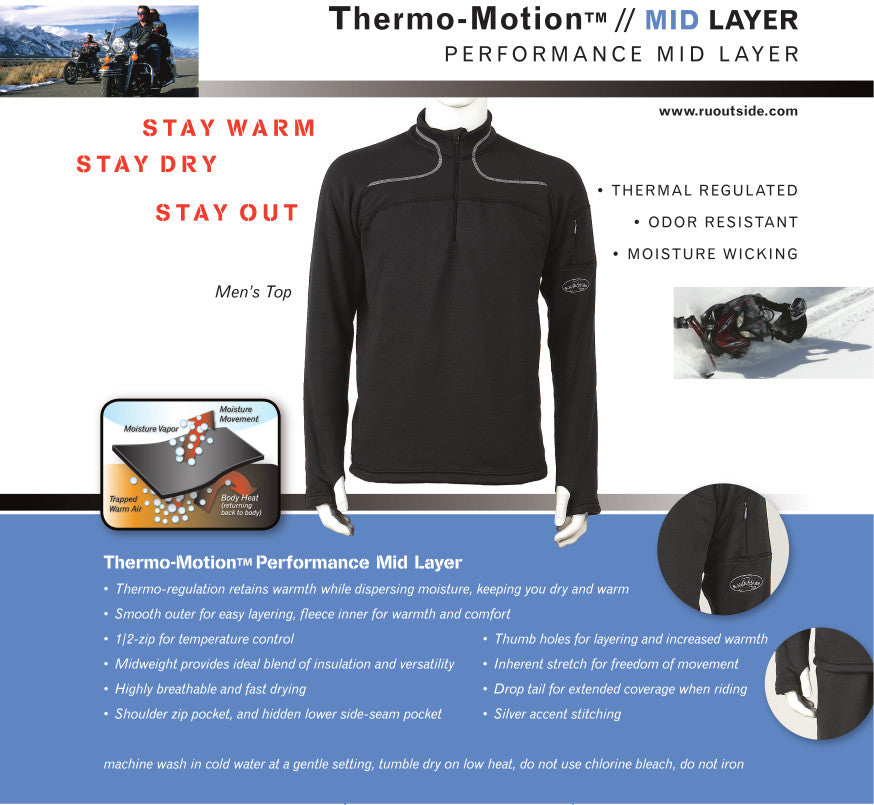 Men's black half-zip fleece performance midlayer, front view