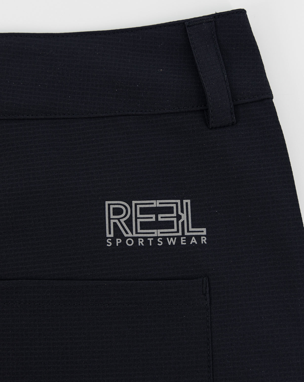 Dark sportswear shorts with RSL Sportswear logo on front leg