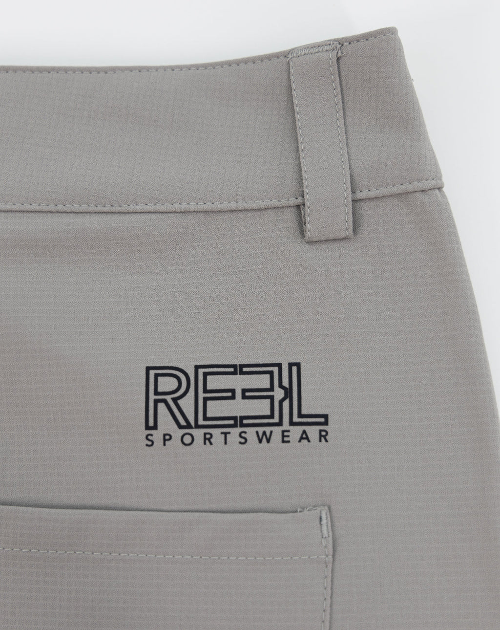 Light gray REEL sportswear shorts with front logo