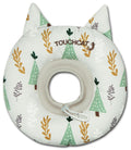 Touchcat Ringlet adjustable cat neck protector pillow in pale green with a ribbed neck opening