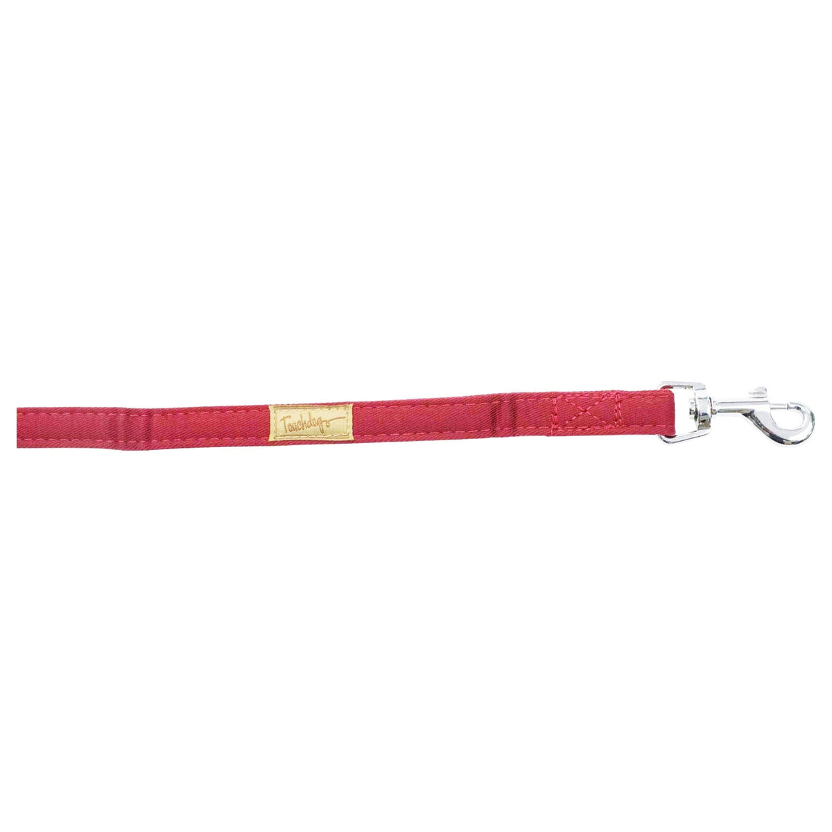Touchdog burgundy dog leash with a silver snap hook