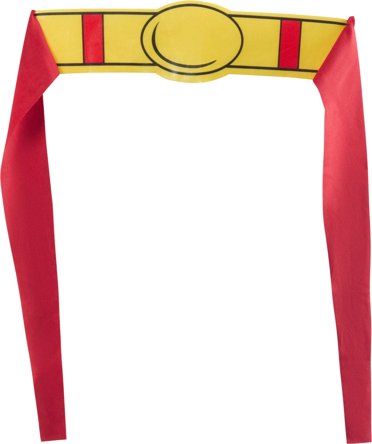 Red cape collar and yellow emblem band with red side stripes