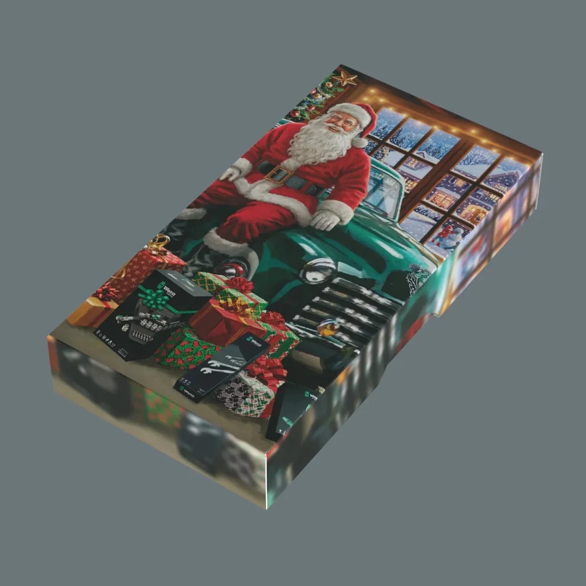 Wera screwdriver set holiday gift box with Santa artwork
