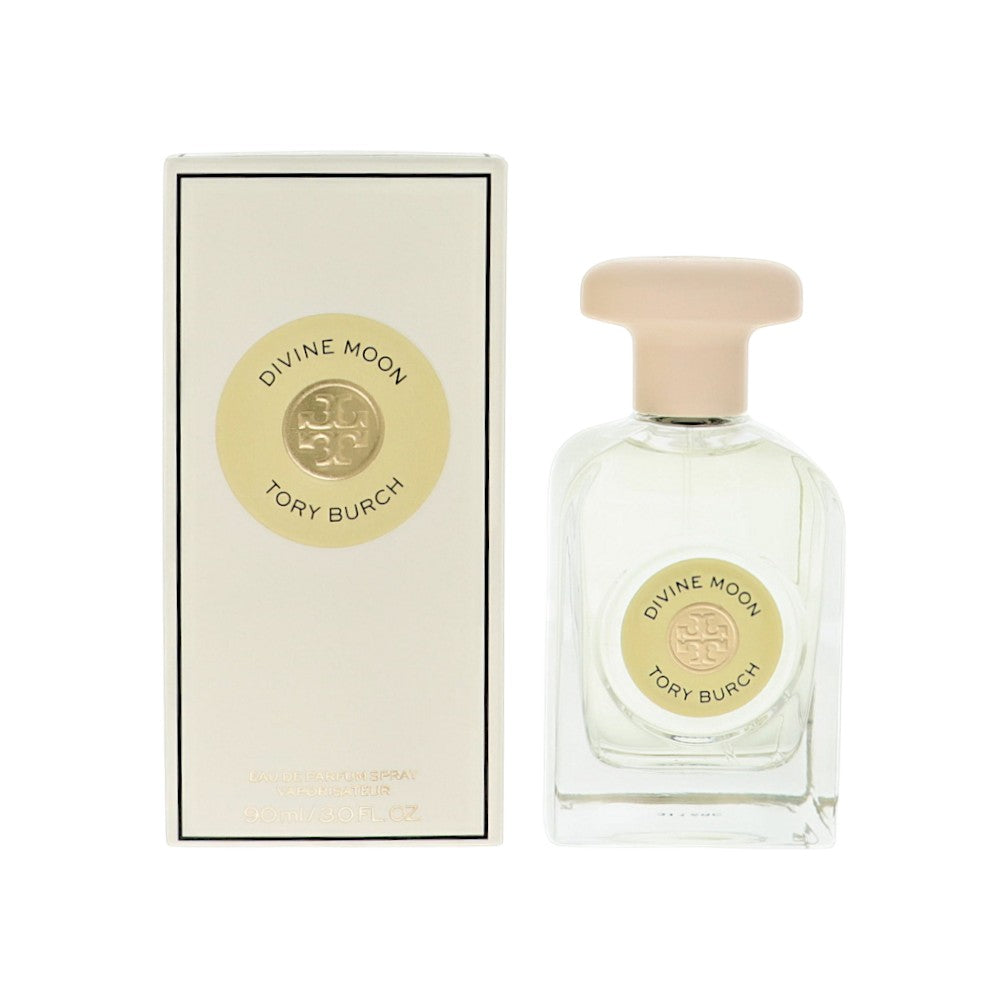 Tory Burch Divine Moon eau de parfum spray bottle and product box