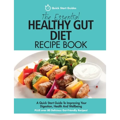Healthy Gut Diet Recipe Book paperback with turquoise cover and bold title lettering