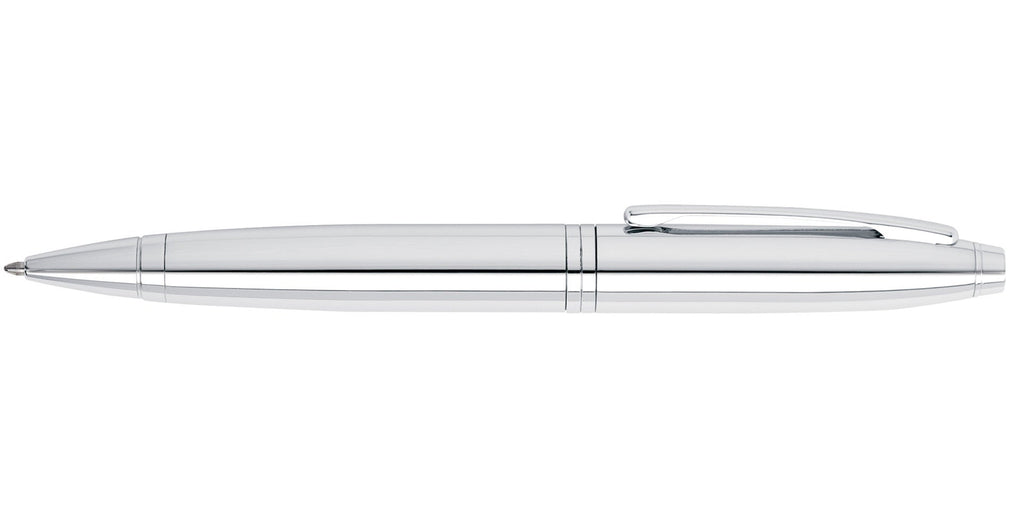 Calais™ polished chrome ballpoint pen profile with top clip
